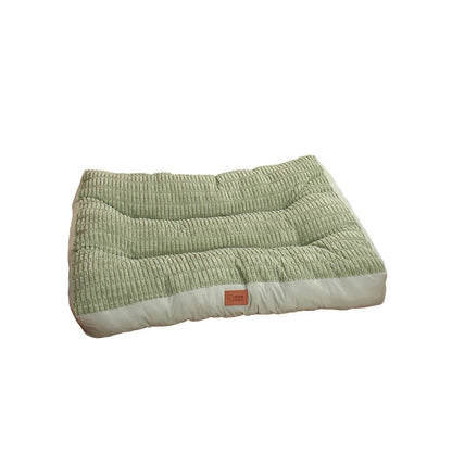 2024 New Dog Bed Large Striped Pet Sleeping Mat Striped Durable and Non Slip Cat Dog Nest All Seasons Universal Dog Nest