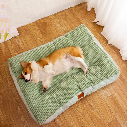 2024 New Dog Bed Large Striped Pet Sleeping Mat Striped Durable and Non Slip Cat Dog Nest All Seasons Universal Dog Nest