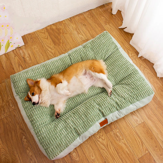 2024 New Dog Bed Large Striped Pet Sleeping Mat Striped Durable and Non Slip Cat Dog Nest All Seasons Universal Dog Nest