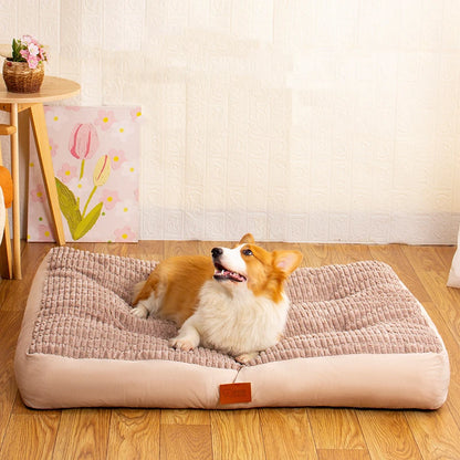 2024 New Dog Bed Large Striped Pet Sleeping Mat Striped Durable and Non Slip Cat Dog Nest All Seasons Universal Dog Nest