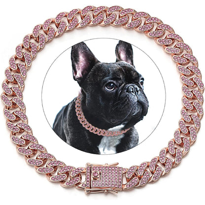 Luxury Diamond Cuban Chain Collar for Dogs and Cats