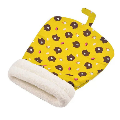 Cat Bed Pet Mattress Warm Soft Plush Pet Bed with Cover Round Cat Dog Sleeping Nest Cave for Small Dogs kitten